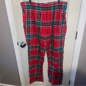 Jammies for Families mens XLT sleep pants red green Christmas plaid.